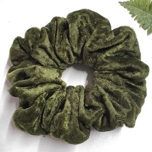 8 for $15 * Large Army Green Stretch Velvet Scrunchie